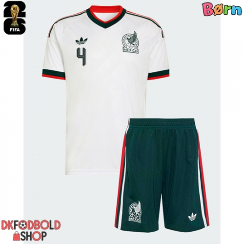 Mexico Edson Alvarez #4 Udebanesæt Børn VM 2026 Kort ærmer (+ korte bukser)